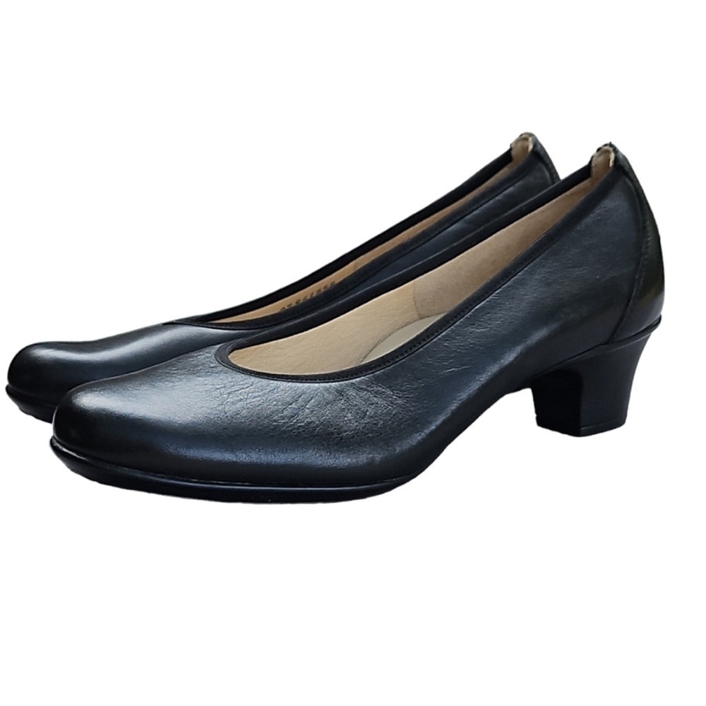 SAS Milano Black Leather Classic Pumps Heels Shoes Comfort USA Womens Si…